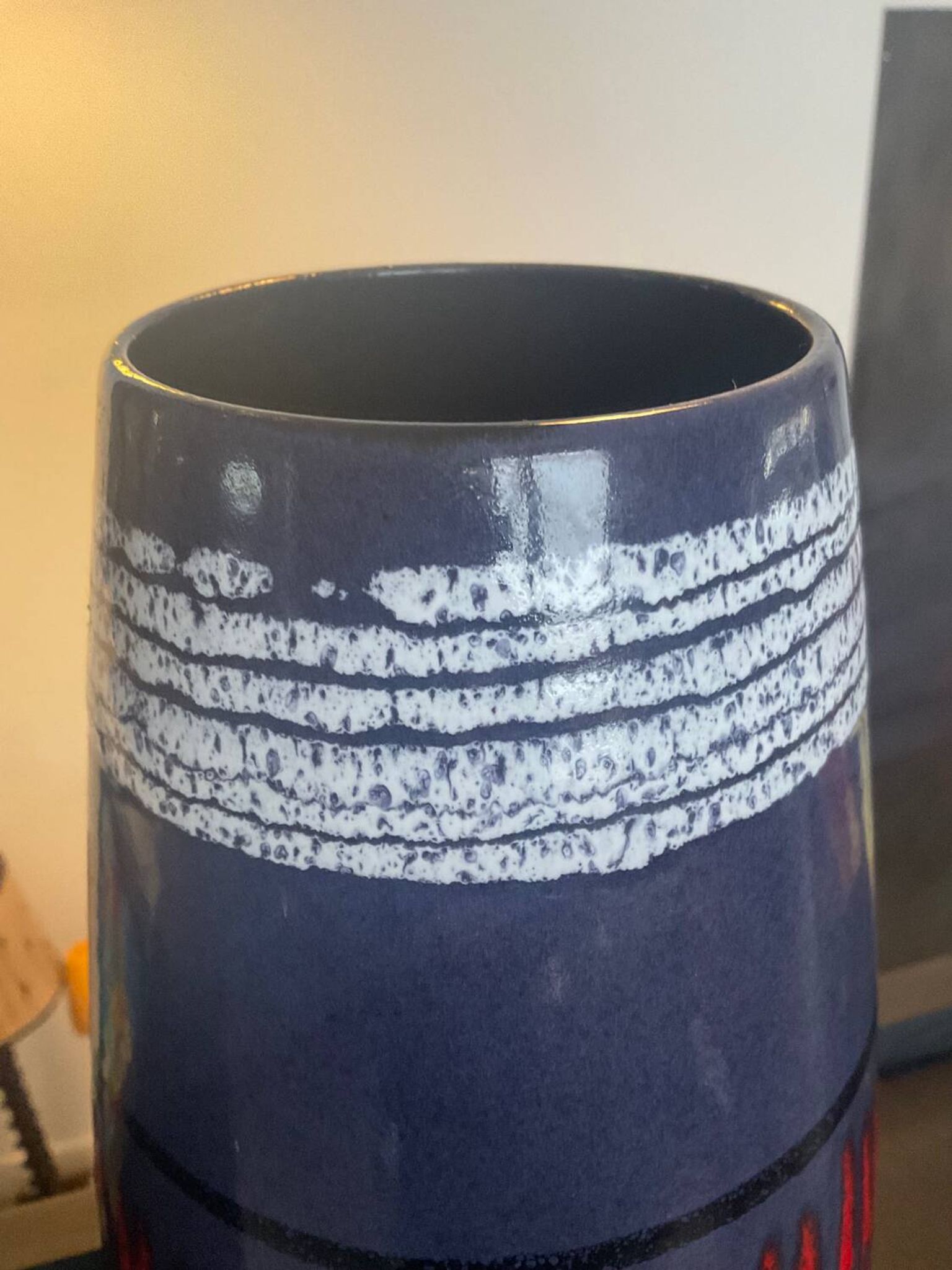 Vase vintage en céramique émaillée Germany