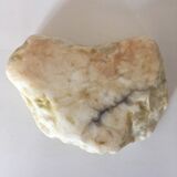 Ashtray in white marble rough stone