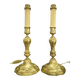 Pair of Louis XV style lamp bases - gilded bronze