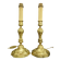 Pair of Louis XV style lamp bases - gilded bronze