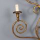 Antique wall sconces in gilded iron, 8 lights, Italy, 20th century.