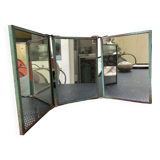 Barber mirror with painted decoration
