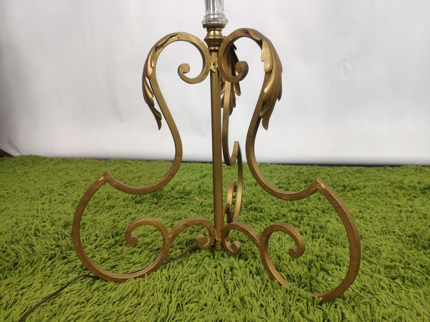 Glass and brass lamppost