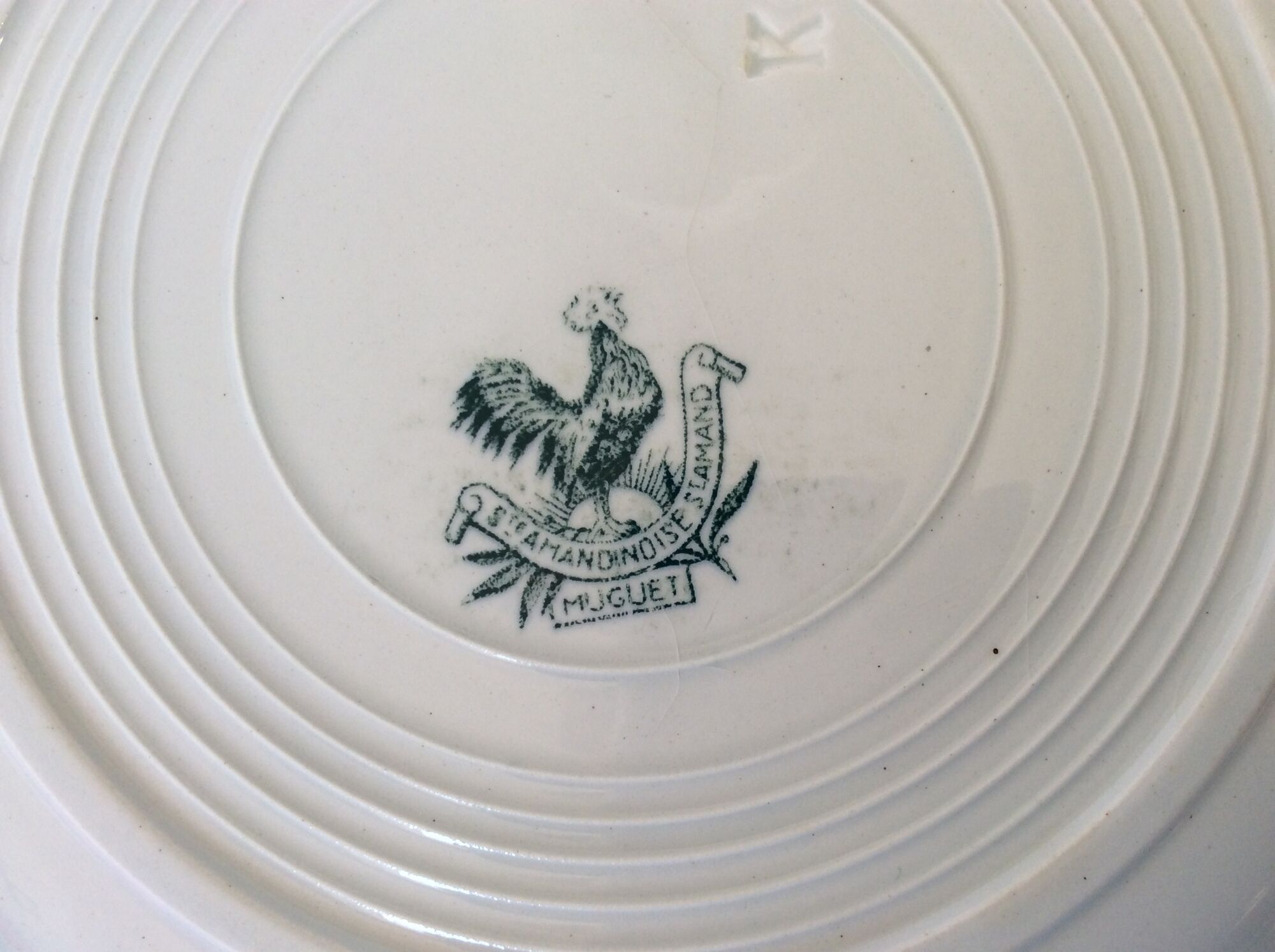 6 Flat plates St Amandinoise St Amand model Lily of the valley