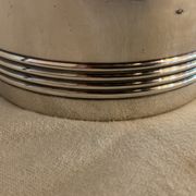 Pair of luc Lanel Christofle Gallia silver metal ice buckets 1940