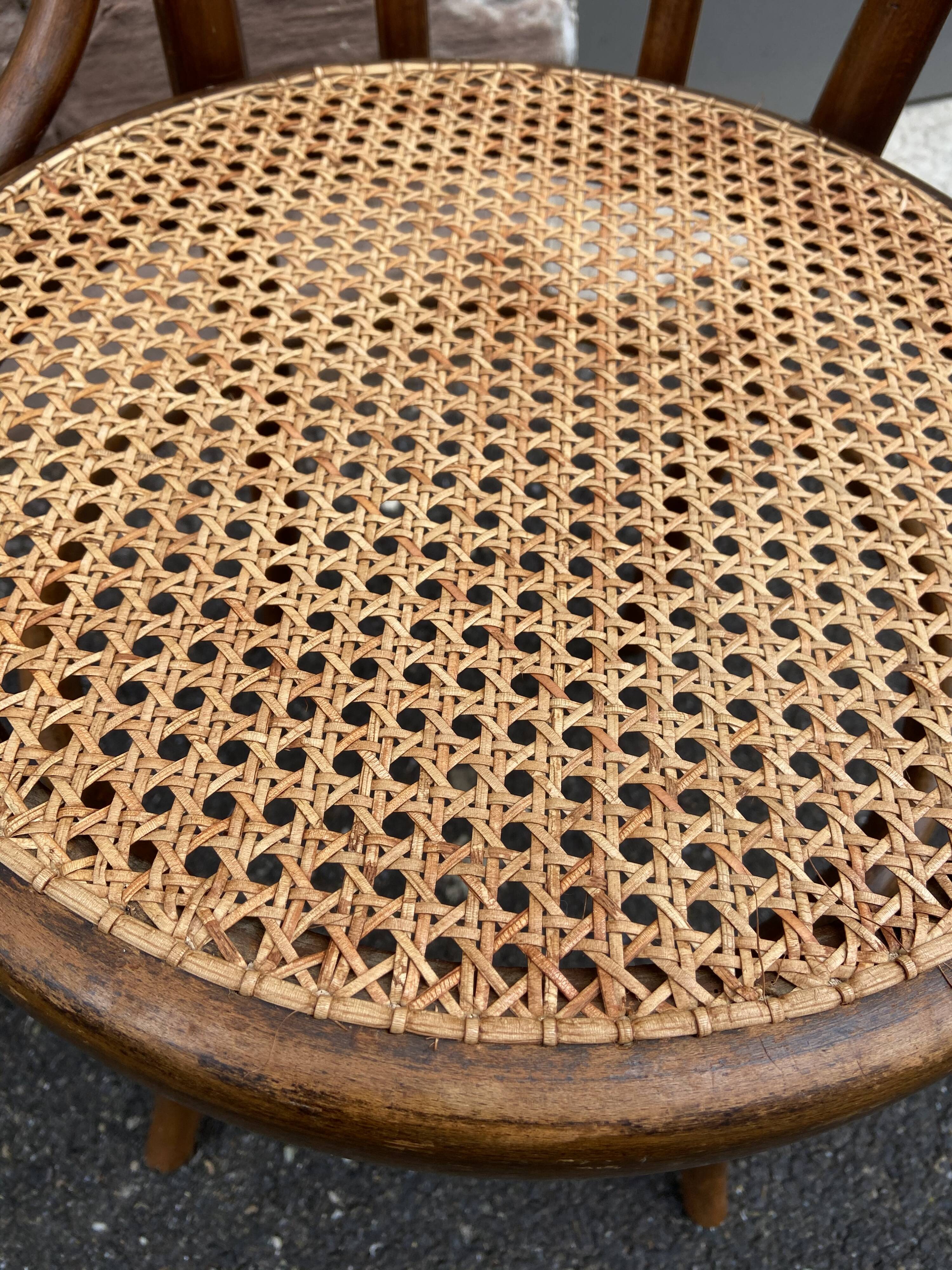 Vintage curved wooden bistro chair