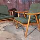 Pair of Ton Thonet Boomerang  chairs