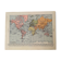Lithographie planisphère carte de la Terre de 1928