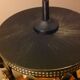 Suspension in enamelled amber glass / vintage 60s-70s