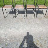 Set of 4 vintage iron chairs