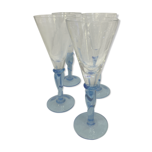 set de 4 verres pied