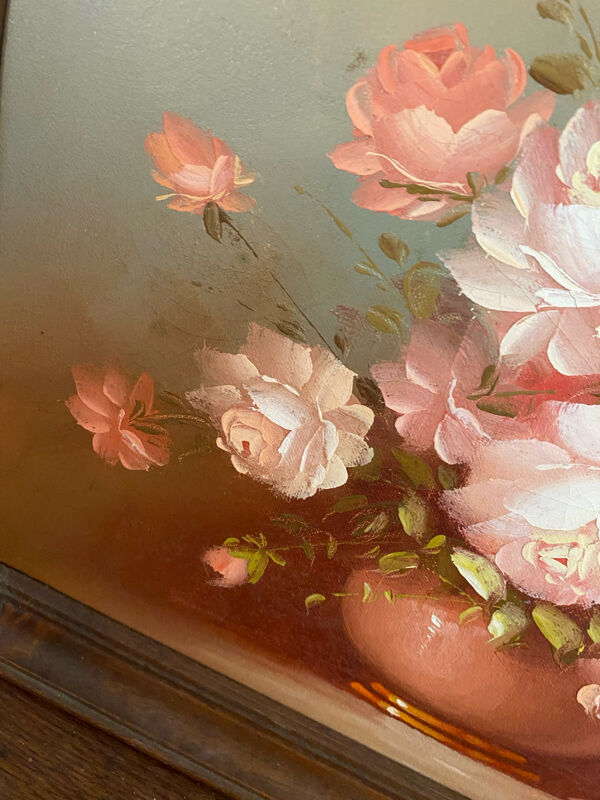 Tableau nature morte Robert Cox, années 70