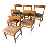 Scandinavian vintage solid teak chairs ulferts sweden 1960