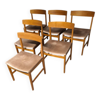 Chaises scandinave vintage teck massif ulferts sweden 1960