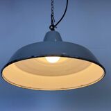 Industrial Grey Enamel Factory Pendant Lamp from Thorlux, 1960s
