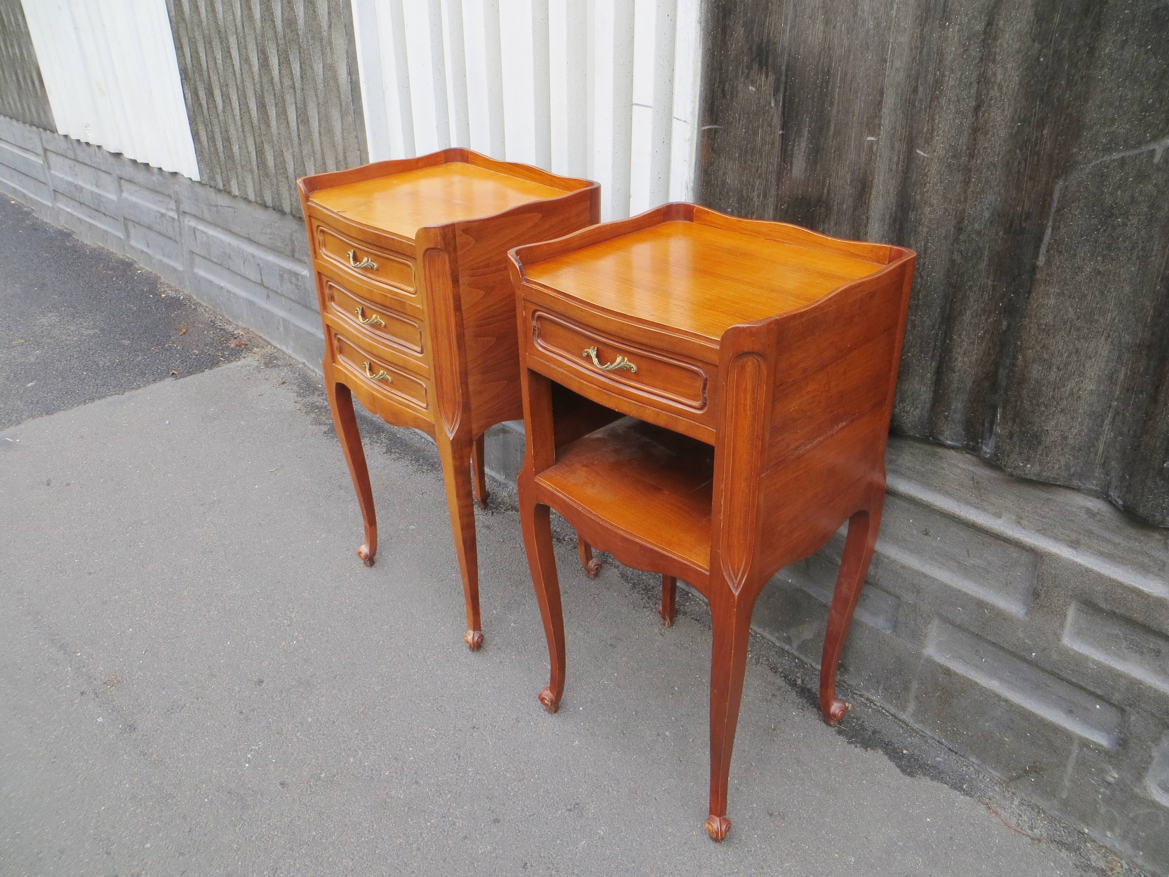 Pair of Louis XV style bedside tables