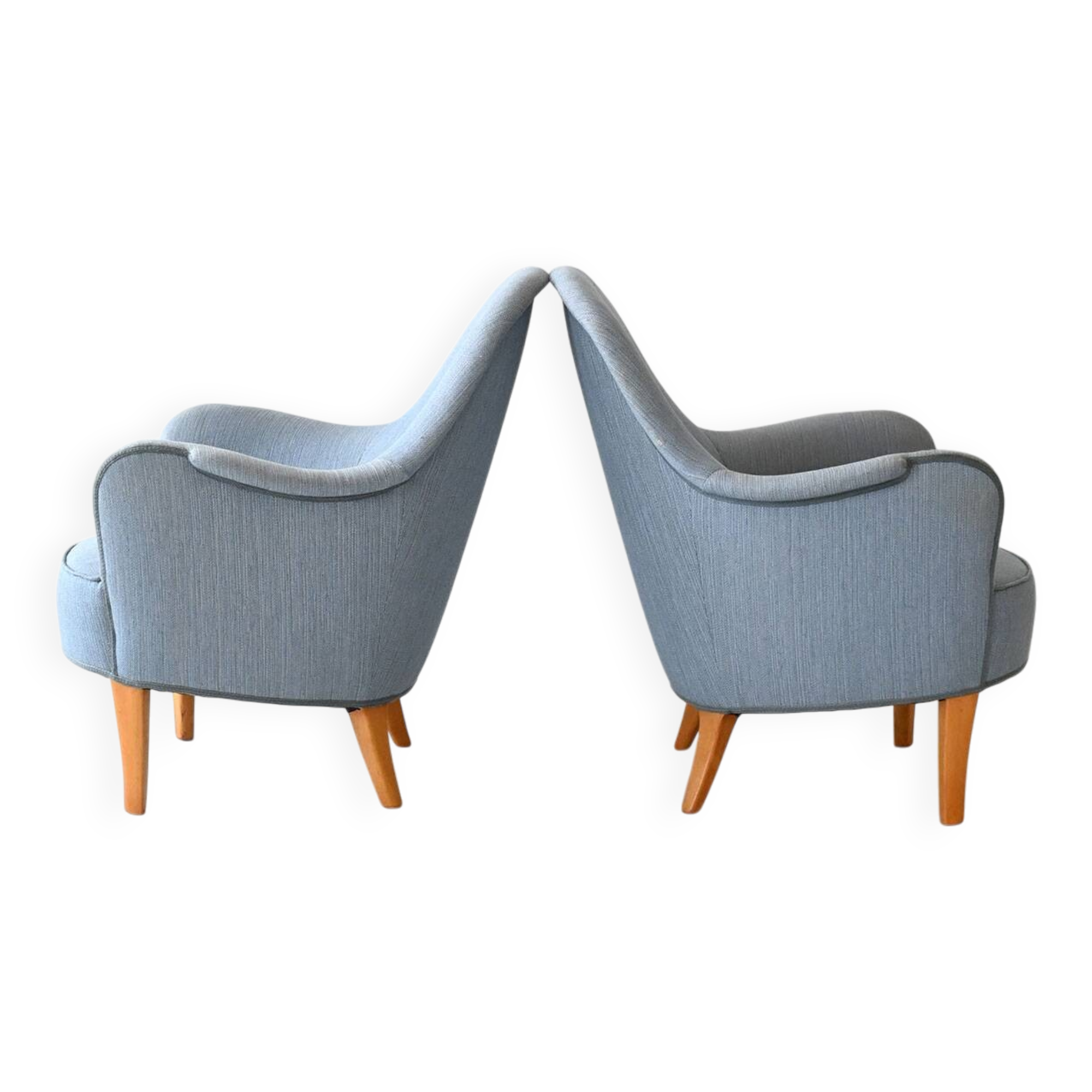 Pair of Vintage Samsas Armchairs by Carl Malmsten