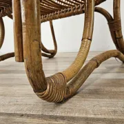 Chaises en osier vintage, 1970