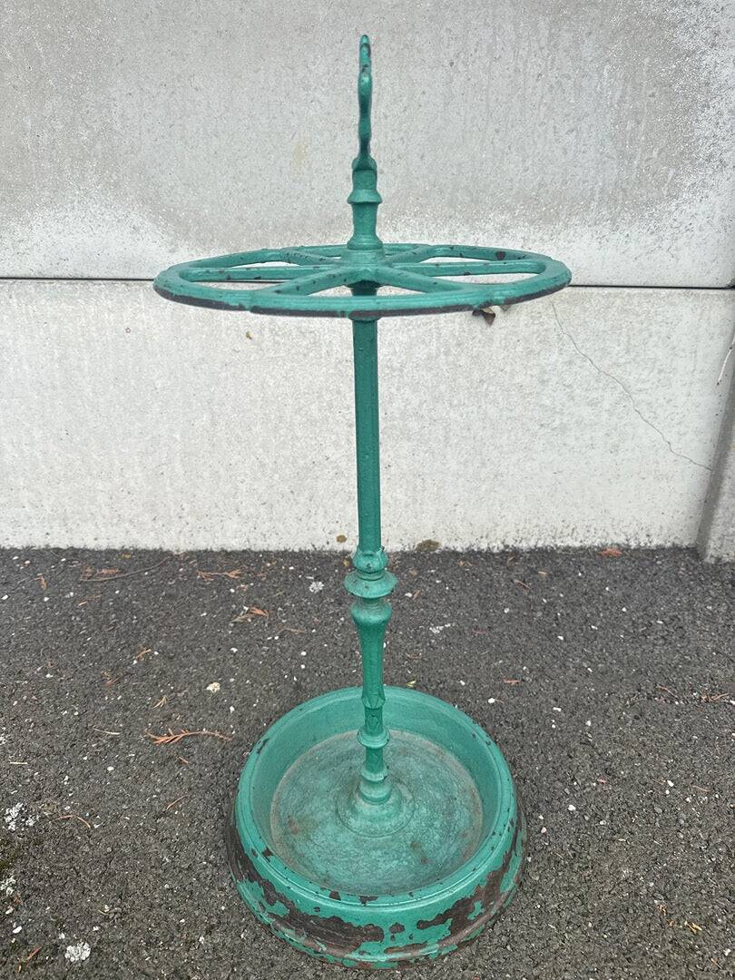 Porte Parapluie – Fonte – Vert – Vintage Style Ancien