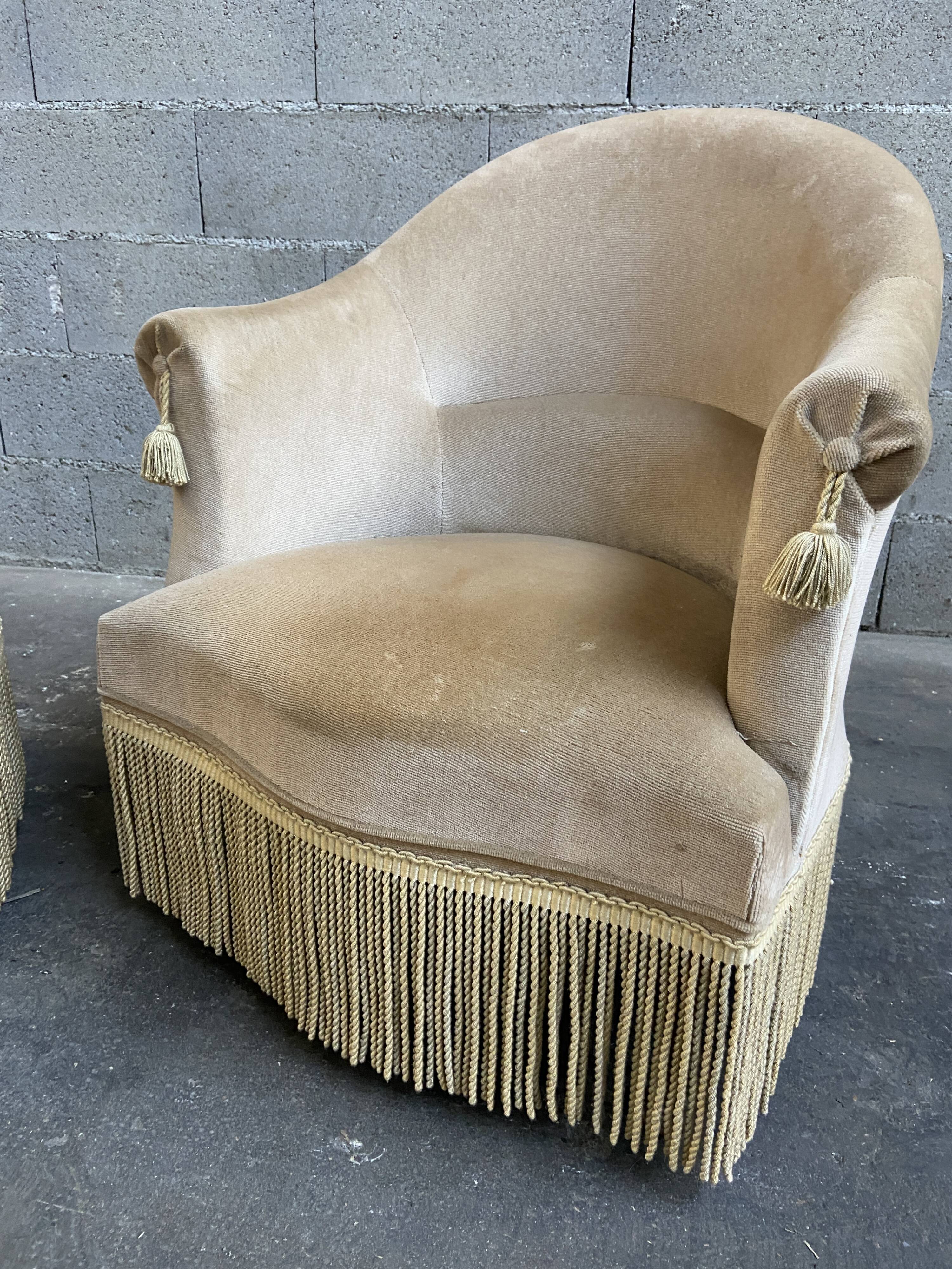 Pair of toad armchair