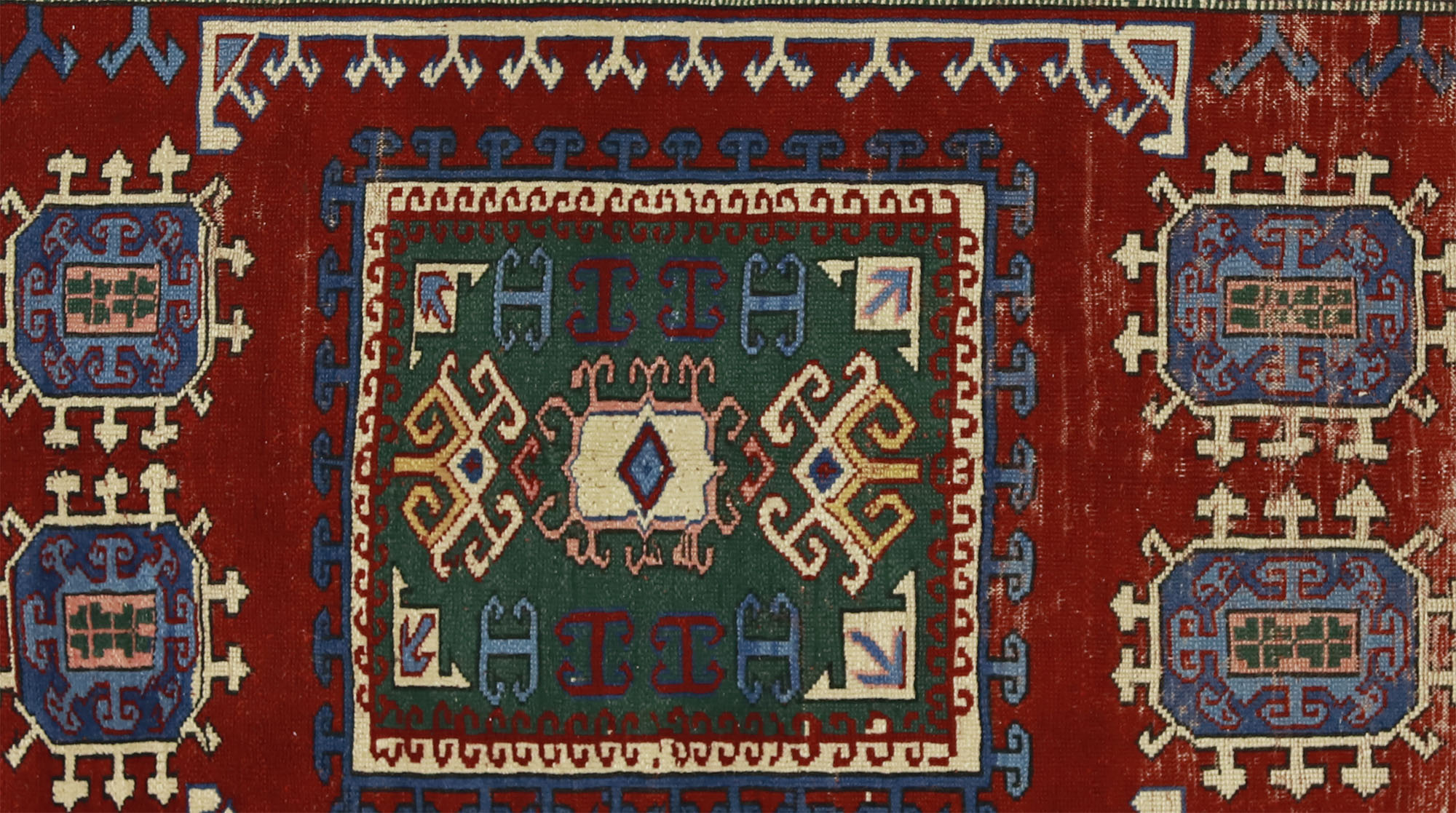 Anatolian handmade vintage rug 185 cm x 132 cm