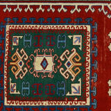 Anatolian handmade vintage rug 185 cm x 132 cm