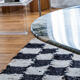 Marble table drop shape Roche Bobois vintage