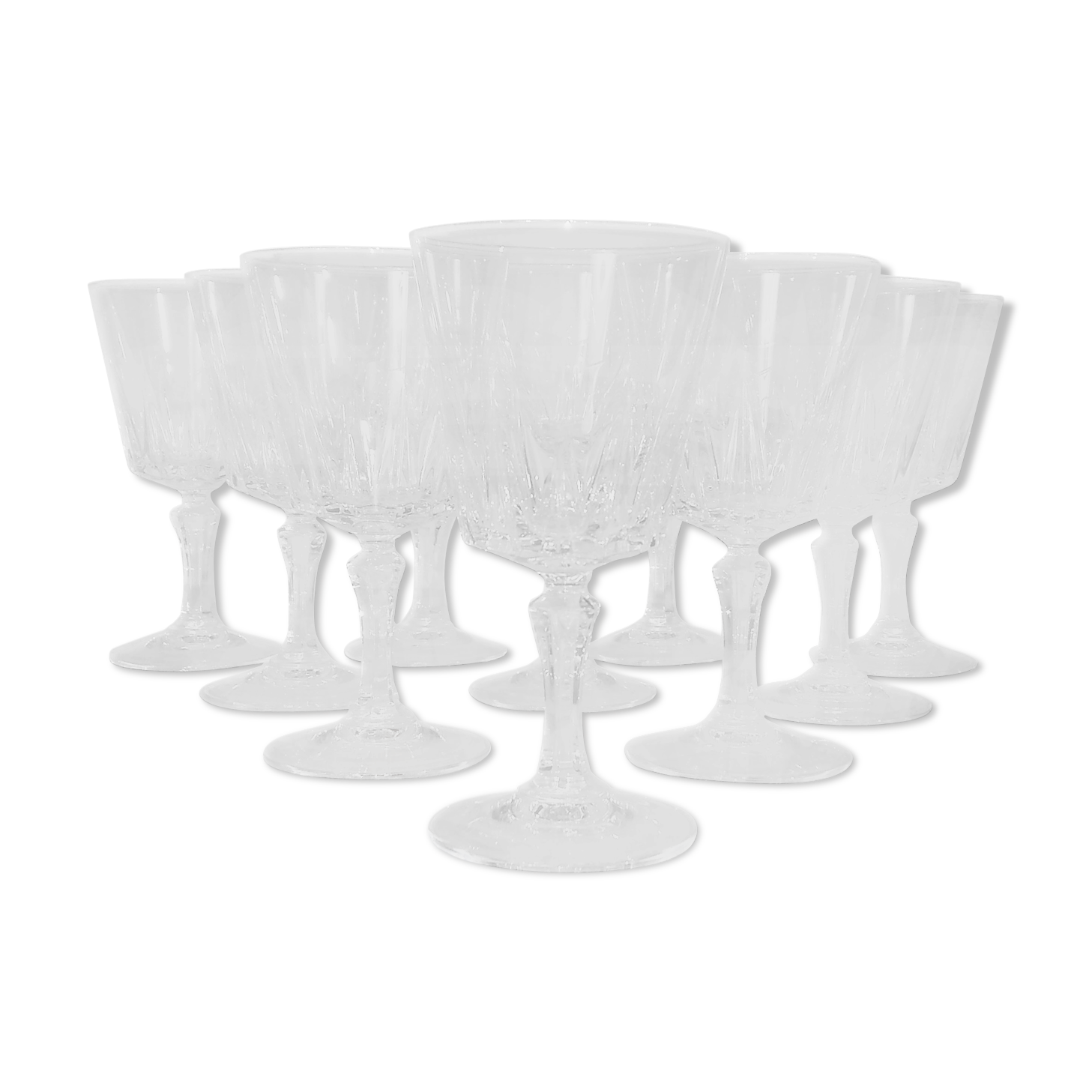 10 crystal water glasses