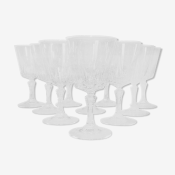 10 crystal water glasses