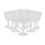 10 verres en eau cristal