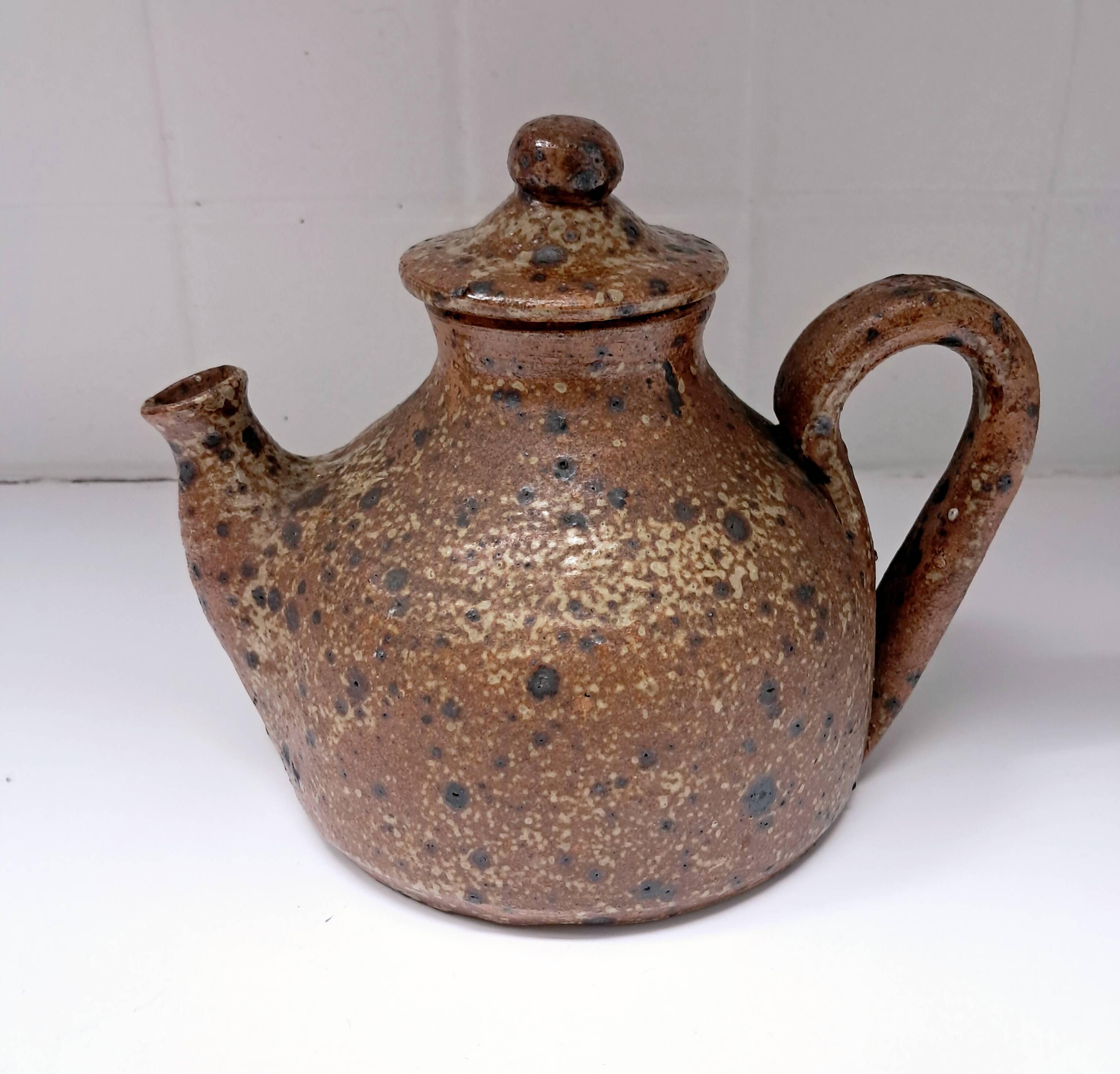 Pyrite stone teapot. 1960s. Numbered.
