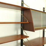 Teak modular wall system by Louis van Teeffelen for WéBé, 1950s