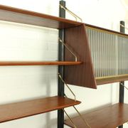 Système mural modulaire en teck par Louis van Teeffelen pour WéBé, 1950