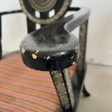 Chaises longues d'Ettore Zaccari, chêne avec détails sculptés, Italie, vers 1910/20