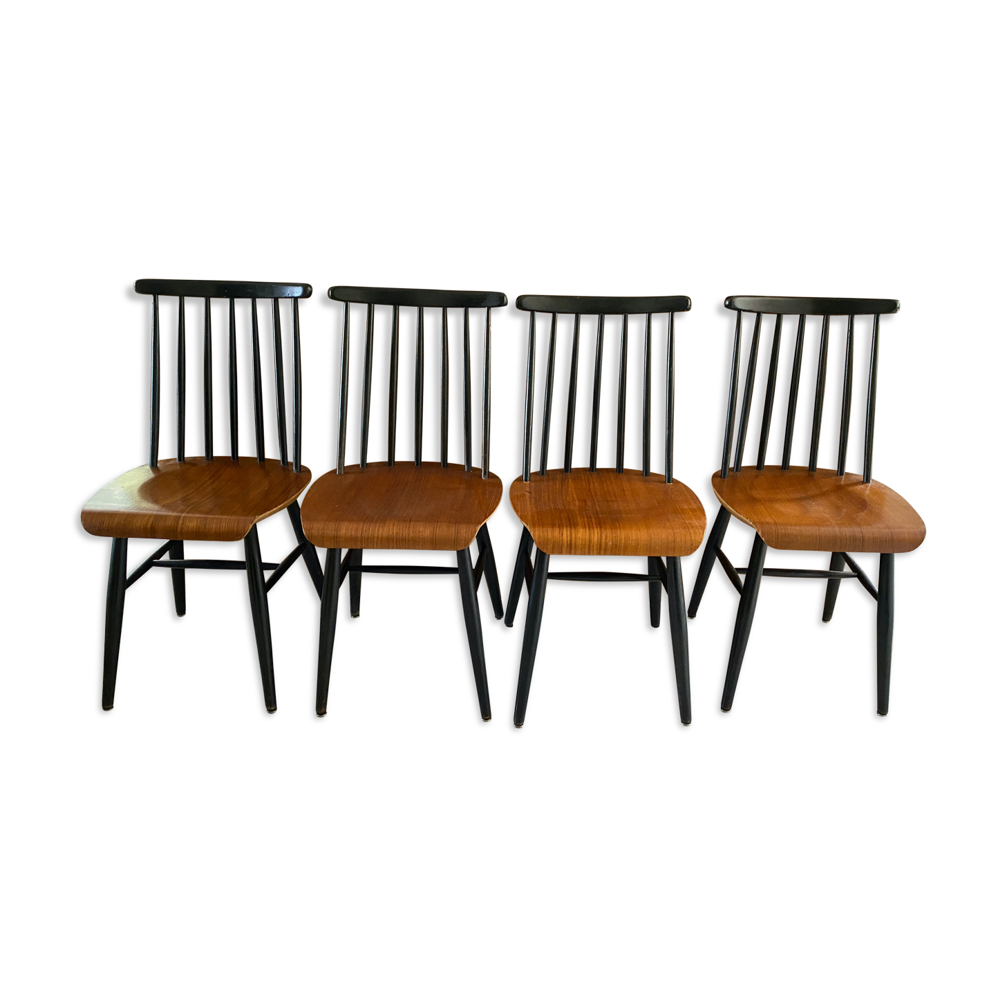 4 chairs Ilmari Tapiovaara model Fanett Vintage