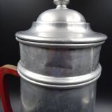 Old aluminum coffee maker -red cove - around 1930