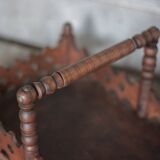 Vintage wooden basket, wooden fruit bowl, kitchen, nature, folk art