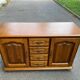 English sideboard with 2 doors and 4 drawers in solid wood 130cm