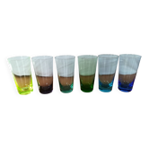 Ensemble de 6 verres colorés
