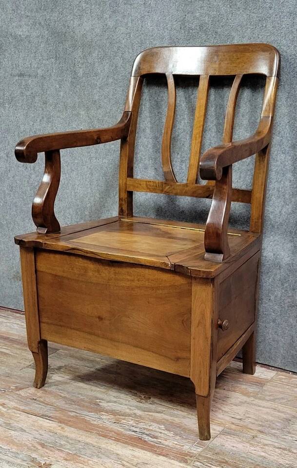 Louis Philippe period walnut chest armchair circa 1830