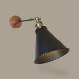Industrial design wall light - Aluminium and brass