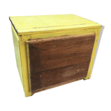 Yellow wooden chest