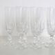 Ensemble de 7 flutes à champagne, verre, vintage