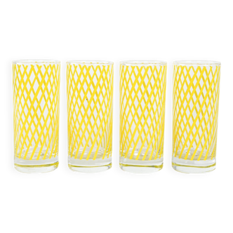Set of highball glasses, Italian design, 1970s, manufactured in Italy