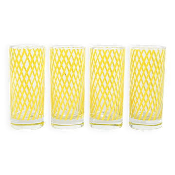 Ensemble de verres highball, design italien, années 1970, fabriqué en Italie.