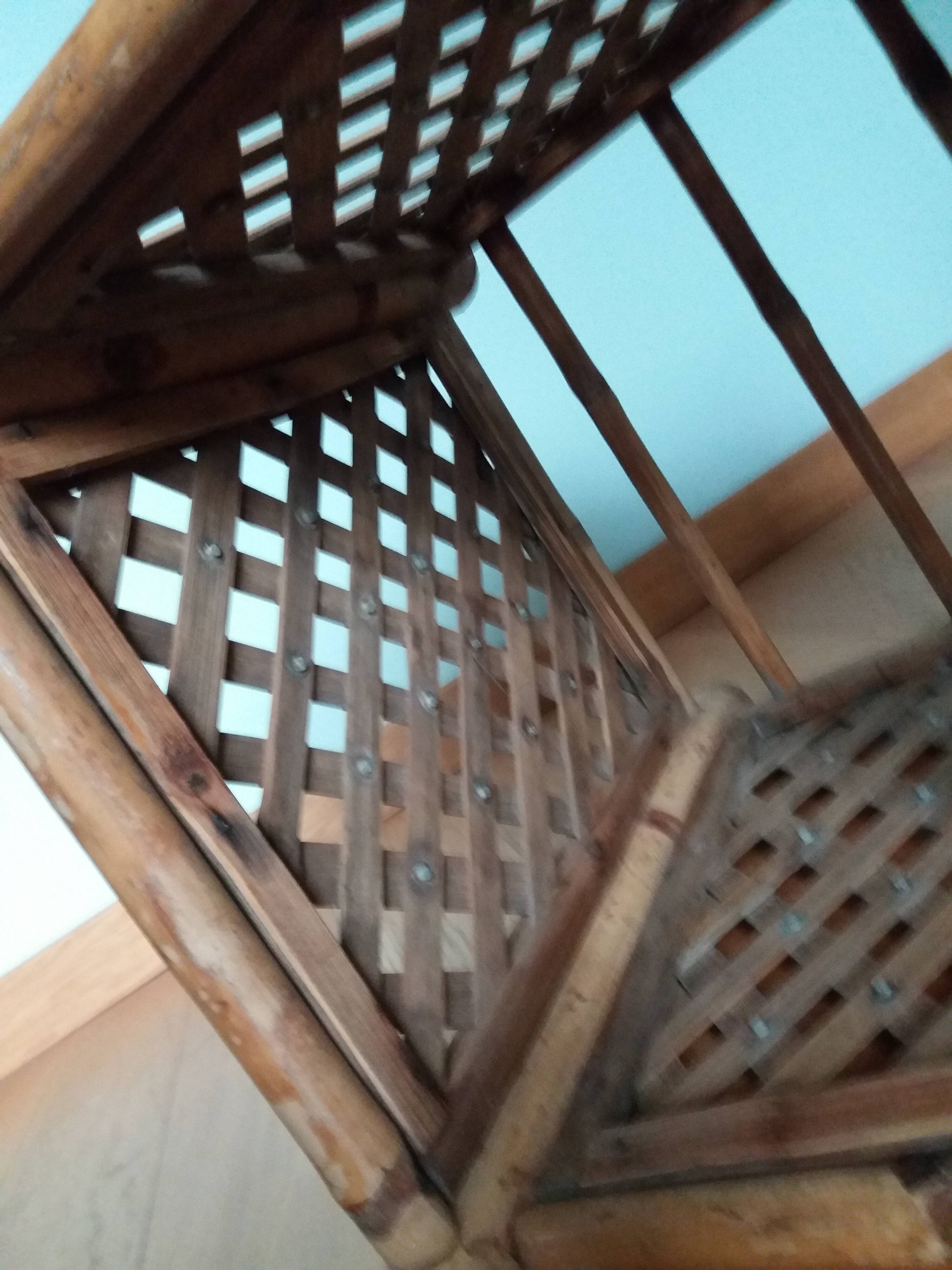 Cache pot large square bamboo