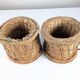 Rustic Pair of Spanish Andalusian Woven Esparto Baskets 1960s