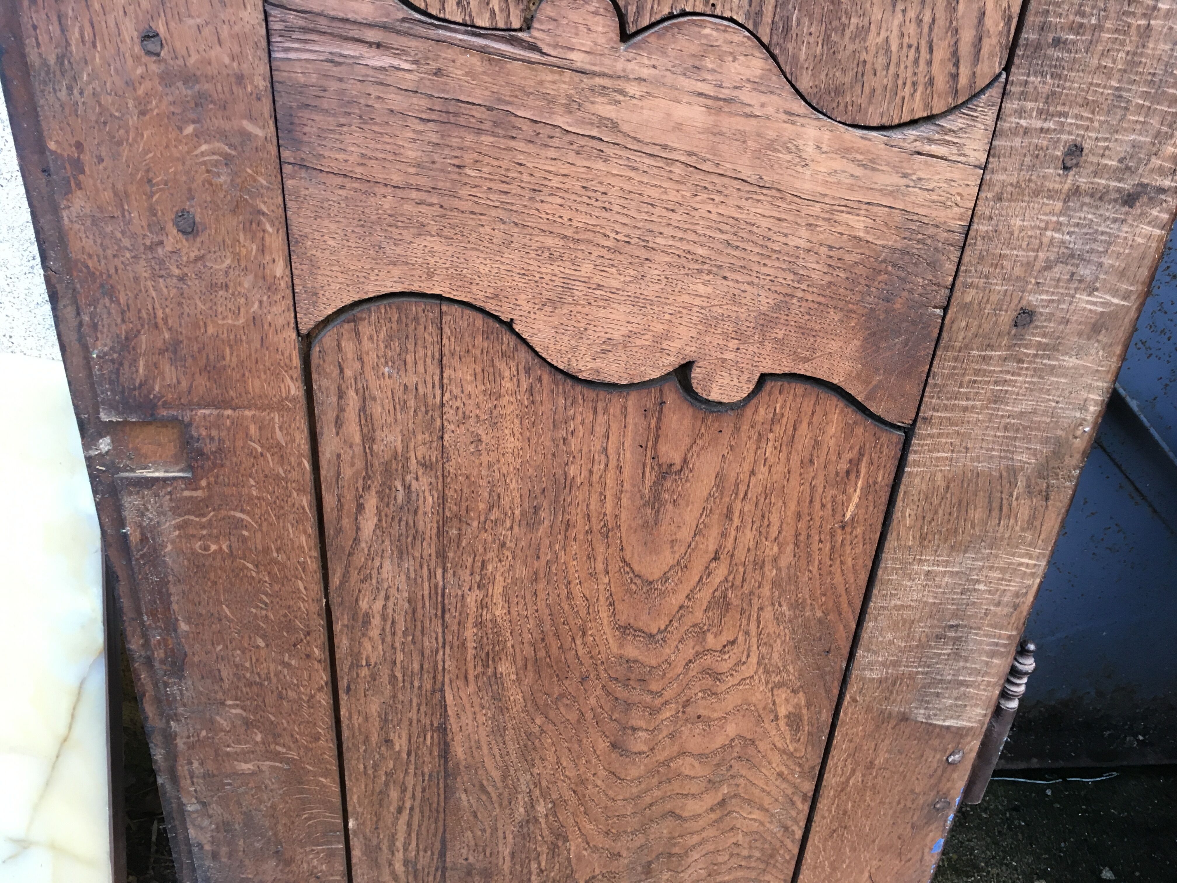 Pair of solid oak cabinet doors