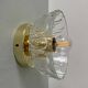 Vintage molded glass lampshade wall light - tableware collection -