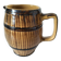 Large vintage pitcher with trompe l'oeil effect, barrel in glazed stoneware, 1950s